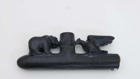 Summit Peace Pipe made in 1985 by David Hackett. The peace pipe is signed and numbered #38.