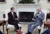President Ronald Reagan meeting with Senator Barry Goldwater in the Oval Office 12/12/1984 NAID: 75853805